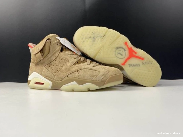 Rep DH0690-200 Retro Travis Khaki 6 Jordan Air British Scott 0629